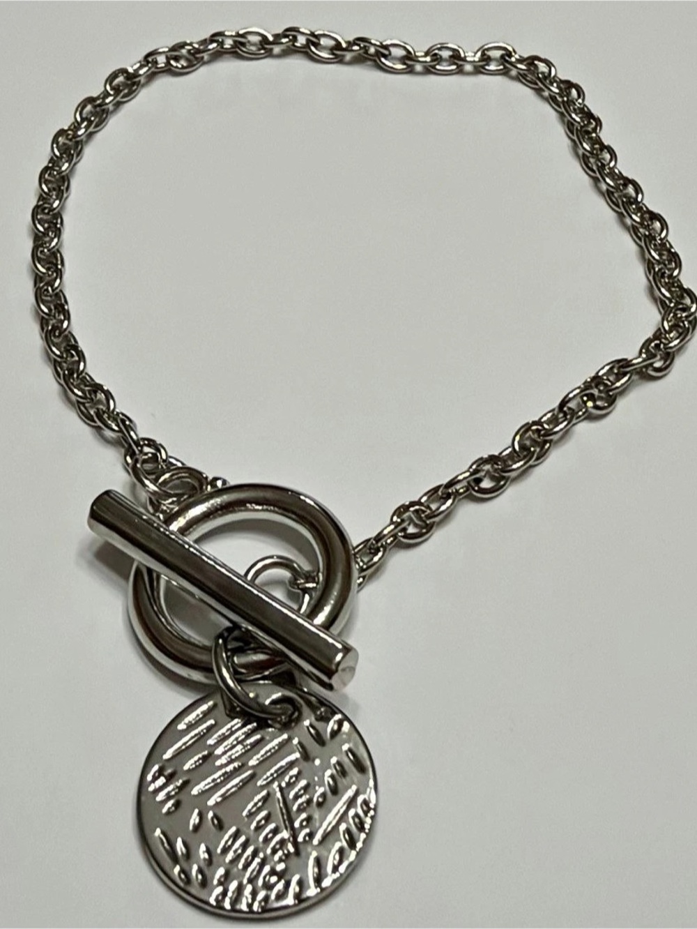 Silver-Tone Toggle Bracelet